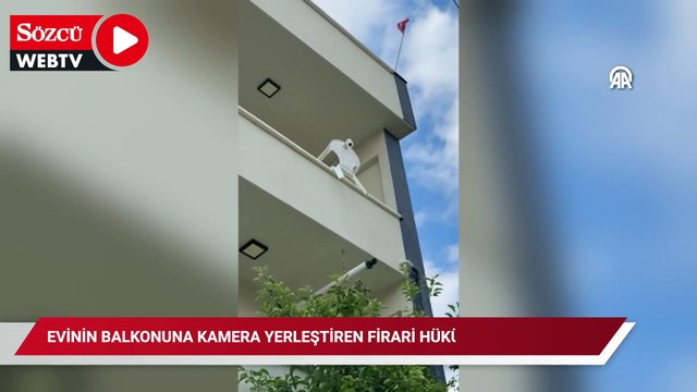Edirne'de evinin balkonuna kamera yerleştiren firari hükümlü polisten kaçamadı