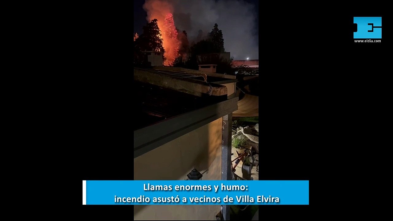 VIDEO. Llamas enormes y humo: un barrio de La Plata en vilo por un incendio