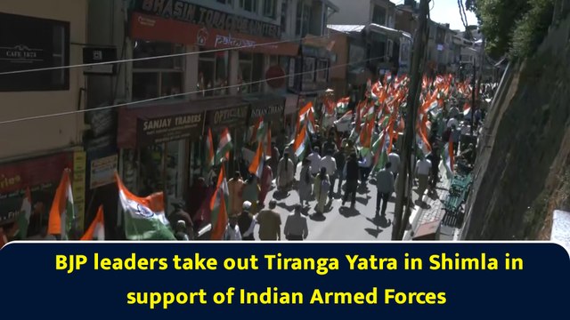 BJP leaders take out Tiranga Yatra in Shimla in support of Indian Armed Forces