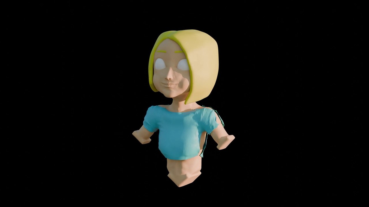 Timelapse : Quick rough sculpt a stylized 3d character using blender #blender3d #sculpting #3d