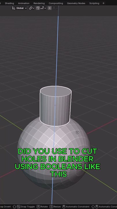 Using loop tools in the best way to cut holes in blender #blendertutorial #blender3d #3dmodeling