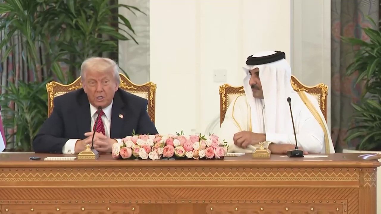 A diplomatic gesture: Trump’s 4-minute tribute to the Emir of Qatar