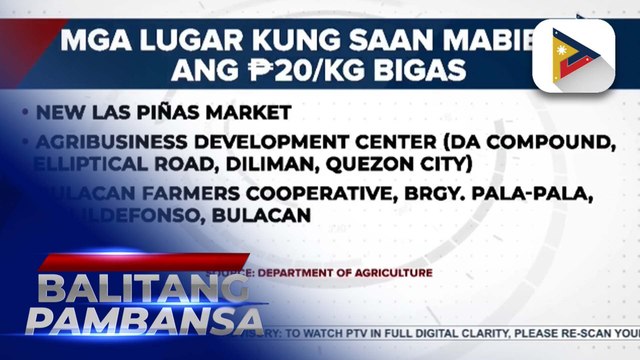 D.A. Food Terminal Inc. initially delivers 20–30 sacks of broken rice for implementation of P20/kg rice
