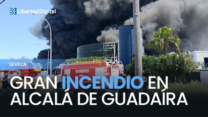 Gran incendio en una planta química de Alcalá de Guadaíra