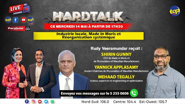 Thème de l’émission : Industrie locale, Made in Moris et Réorganisation systémique