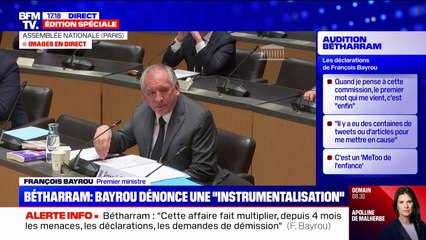 "Il y a eu 25 ans de silence absolu": François Bayrou maintient ne pas avoir été au courant des violences à Bétharram