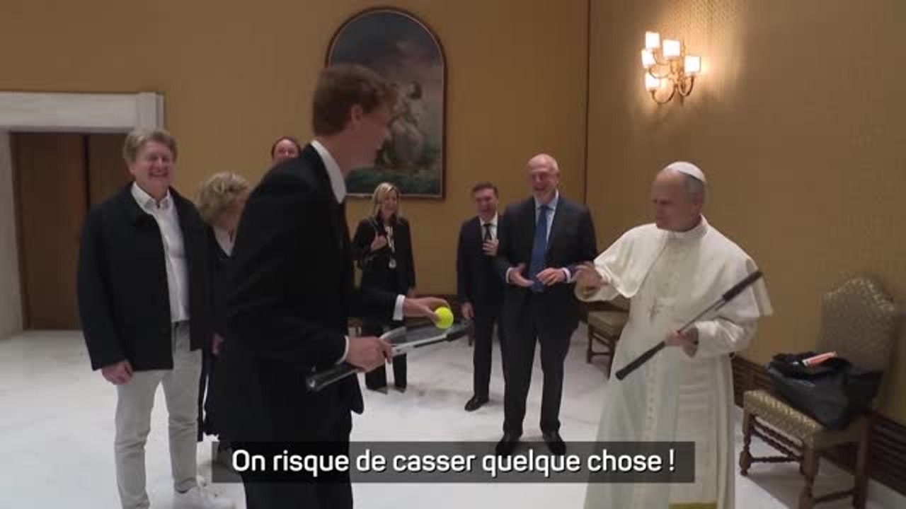 Rome - "Si vous voulez jouer un peu..." : Jannik Sinner reçu par le pape Léon XIV au Vatican en plein Masters 1000