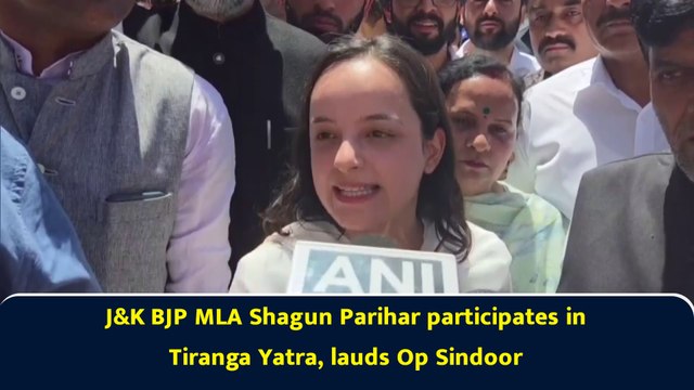 J&K BJP MLA Shagun Parihar participates in Tiranga Yatra, lauds Op Sindoor