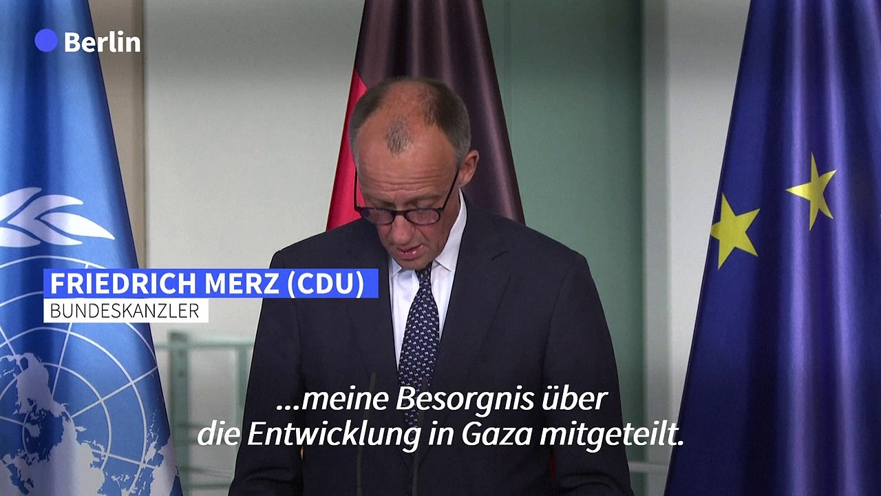 Merz zu Gaza-Krieg: Israel muss humanitäre Verpflichtungen erfüllen