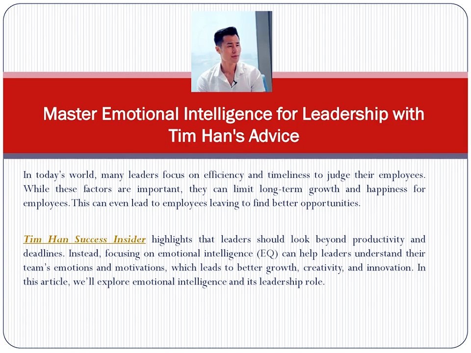 Master Emotional Intelligence for Leadership wi...