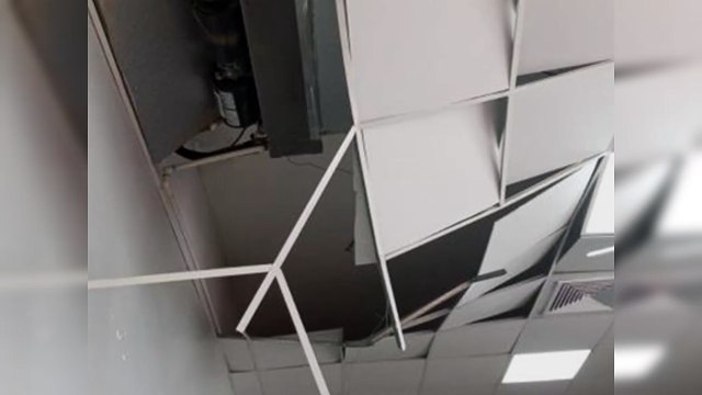 Desplome parcial de plafón en centro médico en Puerto Plata