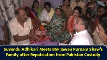 Suvendu Adhikari Meets BSF Jawan Purnam Shaw’s Family after Repatriation from Pakistan Custody