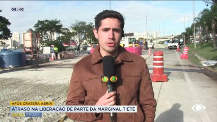 SP: Sabesp adia liberação de faixa da Marginal Tietê após novos problemas com cratera