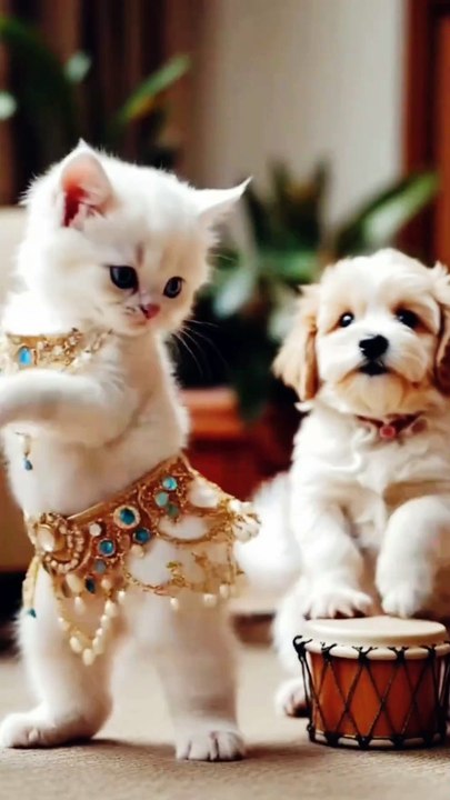 #cat#puppy#dance