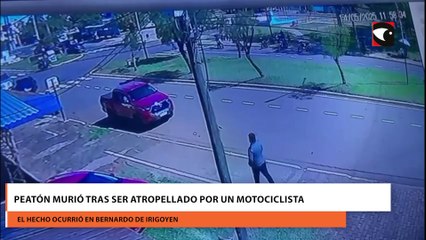 Peatón murió tras ser atropellado por un motociclista