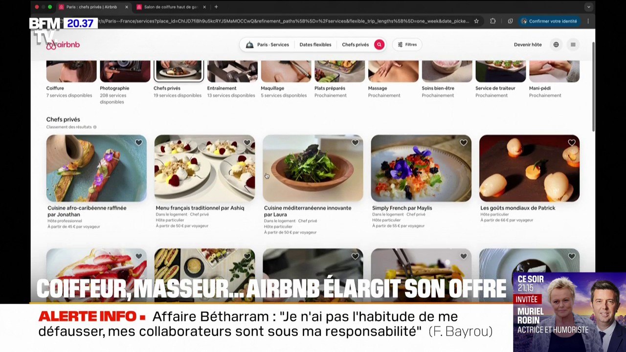 Masseurs, coiffeurs, garde d'enfants... Airbnb élargit son offre pour concurrencer les hôtels