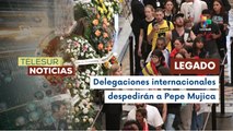 Gran fila para despedir a Pepe Mujica en el Palacio Legislativo
