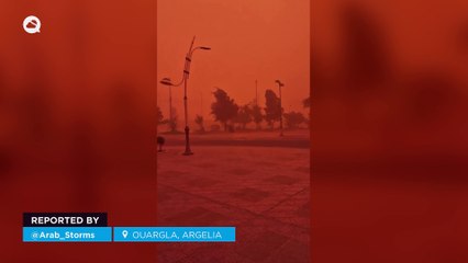 A massive sandstorm leaves Martian-like images in Algeria! The impressive phenomenon was recorded in the province of Ouargla.