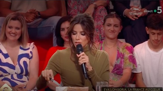 “J'adore le camembert” : au Festival de Cannes, Eva Longoria surprend Anne-Elisabeth Lemoine et dévoile son amour pour la gastronomie française