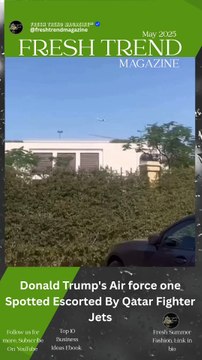 Donald Trump's Air force one Spotted Escorted By Qatar Fighter Jets
