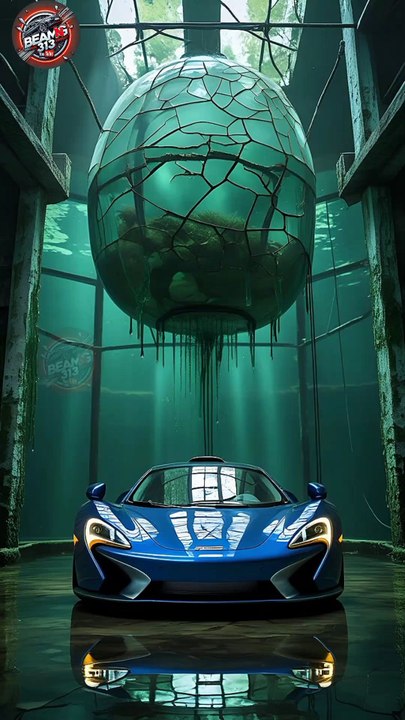 Realistic Power Test McLaren P1 Under a Cracked Tank in an Abandoned Aquarium