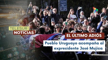 Cortejo fúnebre del expresidente José Mujica llega al Palacio Legislativo