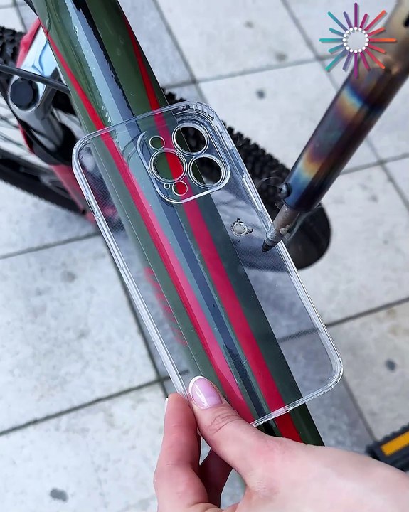 Phone holder hack for cyclists 🚴‍♂️📱