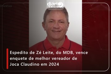 Espedito de Zé Leite, do MDB, vence enquete de melhor vereador de Joca Claudino em 2024