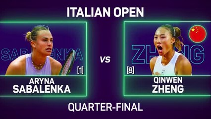 Sabalenka stunned after defeat to Zheng in Rome