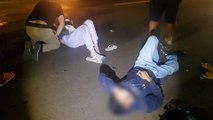 Batida entre carro e moto na Rua Xavantes deixa casal ferido