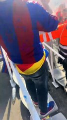 Incidentes entre las aficiones de Barça y Real Madrid en el clásico