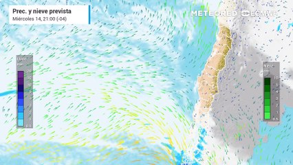 Sistema frontal avanzará por la zona central de Chile