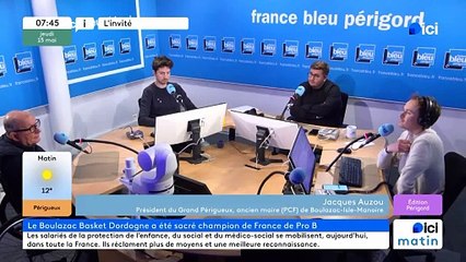 Jacques Auzou, invité d'ici Périgord après la victoire du BBD, champion de Pro B