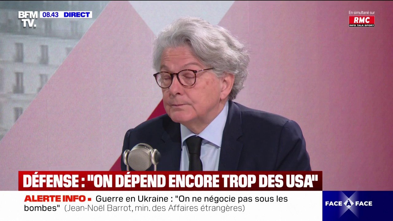 Défense: "On dépend beaucoup trop des États-Unis", déplore Thierry Breton