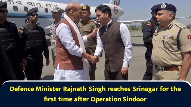Defence Minister Rajnath Singh reaches Srinagar for the first time after Operation Sindoor
