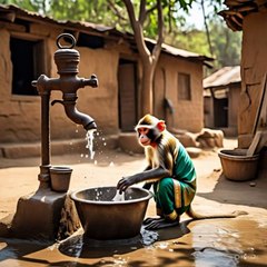 Washing the clothes the Indian style