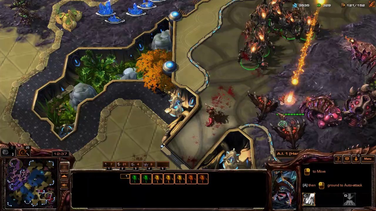 [SC2]No.0382--Great ZERG Player vs Hard-Level ZERG Timing Attack A.I, WIN[Macro-ni Lair].CUT.01'36-19'09