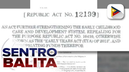 Early Childhood Care and Development System Act na magbibigay ng matibay na pundasyon sa mga bata, pinagtibay ni PBBM