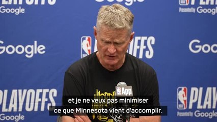 Warriors - Kerr : "Je ne veux pas minimiser ce que Minnesota vient d'accomplir"