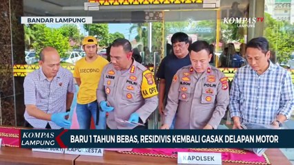 Baru 1 Tahun Bebas, Residivis Kembali Gasak Delapan Motor