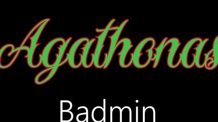 Agathonas ¦ Badmin (official audio)