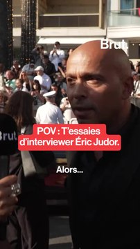 On a tenté d’interviewer Éric Judor sur les marches.