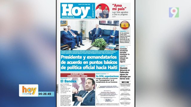 Titulares prensa dominicana jueves 15 de mayo 2025 | Hoy Mismo