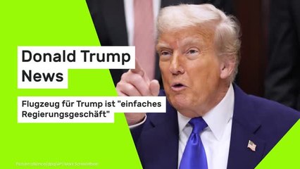 Donald Trump News: Katar: Flugzeug für Trump ist "einfaches Regierungsgeschäft"