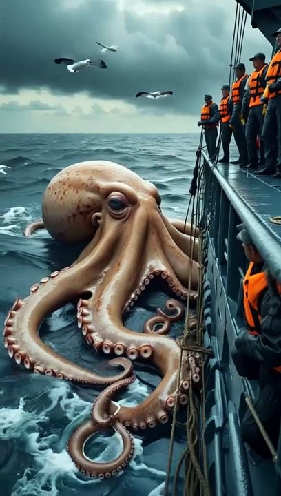 Giant Octopus Attack on Ship 😲
