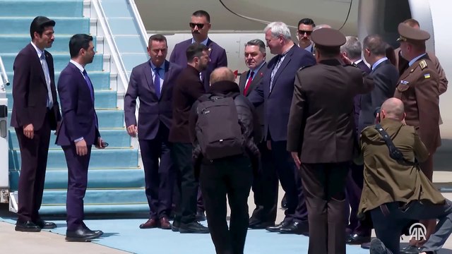 Ukrayna Devlet Başkanı Zelenskiy, Cumhurbaşkanı Erdoğan ile görüşmek üzere Ankara'ya geldi