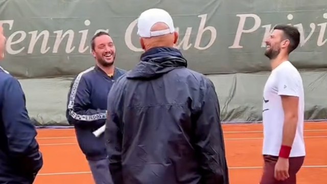 Roland-Garros 2025 - Novak Djokovic with Viktor Troicki after his split from Andy Murray