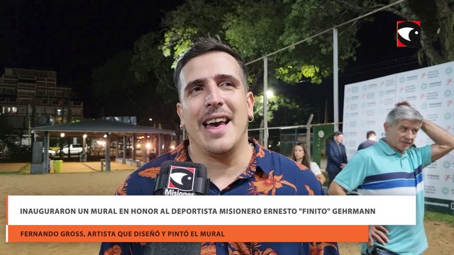 Inauguraron un mural en honor al deportista misionero Ernesto Finito Gehrmann