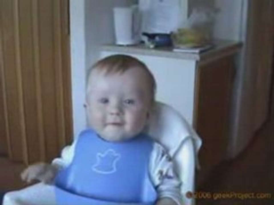 Baby laughing