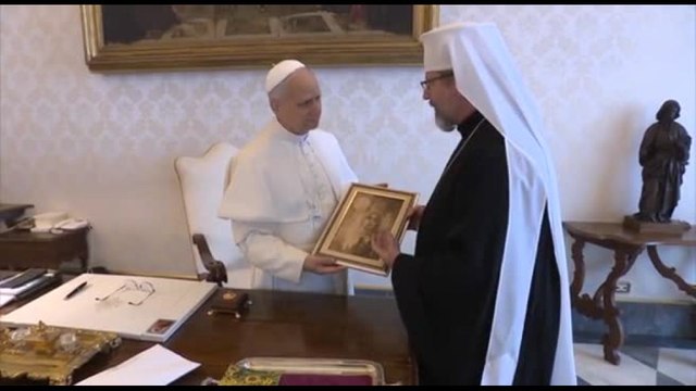 Papa Leone XIV incontra l'arcivescovo di Kiev Sviatoslav Shevchuk